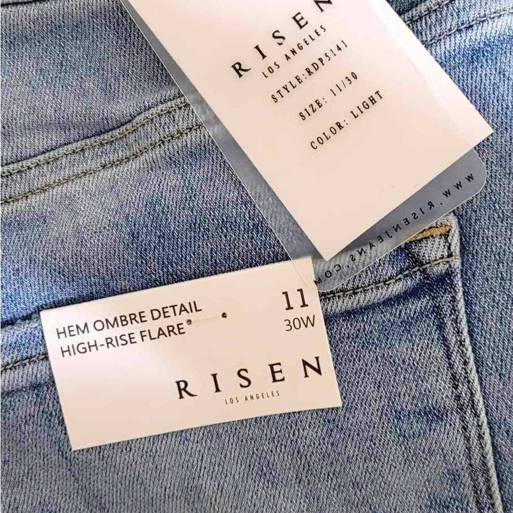 Flared ombré bottom jeans